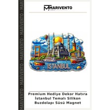 Premium Hediye Dekor Hatıra Istanbul Temalı Silikon Buzdolapı Süsü Magnet