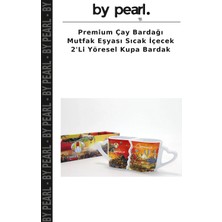 Premium Çay Bardağı Mutfak Eşyası Sıcak Içecek 2'li Yöresel Kupa Bardak