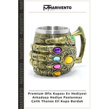 Premium Ofis Kupası Ev Hediyesi Arkadaşa Hediye Paslanmaz Çelik Thanos Eli Kupa Bardak
