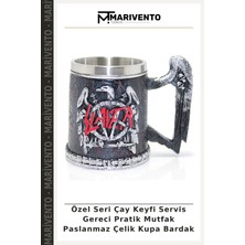 Özel Seri Çay Keyfi Servis Gereci Pratik Mutfak Paslanmaz Çelik Kupa Bardak