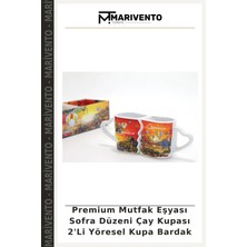 Premium Mutfak Eşyası Sofra Düzeni Çay Kupası 2'li Yöresel Kupa Bardak