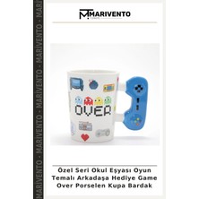 Özel Seri Okul Eşyası Oyun Temalı Arkadaşa Hediye Game Over Porselen Kupa Bardak