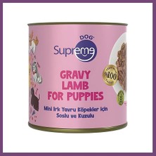 Supreme Dog Mini Irk Yavru Köpekler Için Soslu ve Kuzulu Konserve Mama 200 gr - Tekli Gambera1