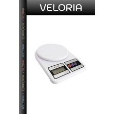 Veloria Premium Ev Gereci Yemek Hazırlığı Tarif Ölçüsü Dijital Mutfak Terazisi