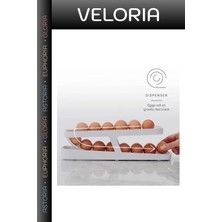 Veloria Özel Seri Gıda Saklama Akıllı Çözüm Beyaz Plastik Düzenleyici Mutfak Raf Tipi Yumurta Standı