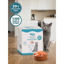 Nicky Yetişkin Kediler Için Somon Et Parçalı Et Püresi 85GR*20