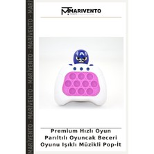 Premium Hızlı Oyun Parıltılı Oyuncak Beceri Oyunu Işıklı Müzikli Pop-It