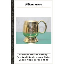 Premium Mutfak Bardağı Çay Keyfi Sıcak Içecek Pirinç Çapali Kupa Bardak 4540