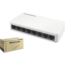 Yakup Tokatlı Moda Tm Ethernet Switch 8 Port 10/100 Mbps - Beyaz HDX1366