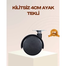 Yakup Tokatlı Moda Tm 4 cm Kilitsiz Mobilya Ayağı Tekli Kolay Dönen Masa ve Sehpa Ayağı