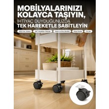 Yakup Tokatlı Moda Tm 4’lü Kilitli Tekerlek Ayak 4 cm Sessiz ve Dayanıklı
