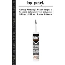 Kartuş Ambalajlı Kenar Dolgusu Pencere Yalıtımı Siyah Universal Silikon - 280 gr - Dolgu Silikonu