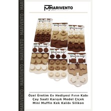 Özel Üretim Ev Hediyesi Fırın Kabı Çay Saati Karışık Model Çiçek Mini Muffin Kek Kalıbı Silikon