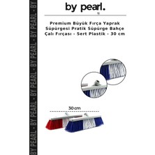 Premium Büyük Fırça Yaprak Süpürgesi Pratik Süpürge Bahçe Çalı Fırçası - Sert Plastik - 30 cm