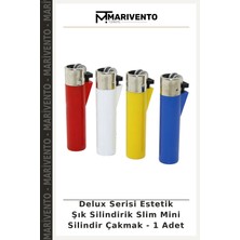 Delux Serisi Estetik Şık Silindirik Slim Mini Silindir Çakmak - 1 Adet