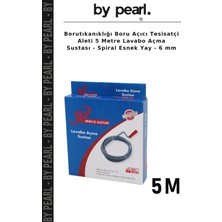 Borutıkanıklığı Boru Açıcı Tesisatçi Aleti 5 Metre Lavabo Açma Sustası - Spiral Esnek Yay - 6 mm