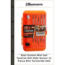 Özel Üretim Mini Set Tamirat Kiti Hobi Gereci 11 Parça Bits Tornavida Seti
