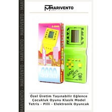 Özel Üretim Taşınabilir Eğlence Çocukluk Oyunu Klasik Model Tetris - Pilli - Elektronik Oyuncak