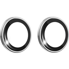 iPhone Duo Uyumlu Wiwu LG-003 Lens Guard Çizilmeye Karşı Dayanıklı Safir Kamera Lens Koruyucu Gümüş
