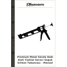 Premium Metal Gövde Hobi Aleti Tadilat Gereci Soğuk Silikon Tabancası - Manuel