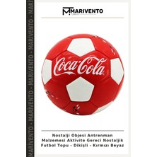 Nostalji Objesi Antrenman Malzemesi Aktivite Gereci Nostaljik Futbol Topu - Dikişli - Kırmızı Beyaz