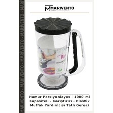 Hamur Porsiyonlayıcı - 1000 ml Kapasiteli - Karıştırıcı - Plastik Mutfak Yardımcısı Tatlı Gereci