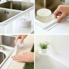 Cmt 3,2 m Beyaz PVC Su Sızdırmaz Mutfak & Banyo Lavabo Kenar Bandı & Şerit Yapışkan