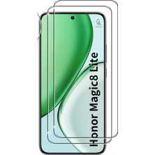Honor Magic 8 Lite ile Uyumlu Ekran Koruyucu Şeffaf Temperli Kırılmaz Cam Ekran Koruyucu 2 Adet