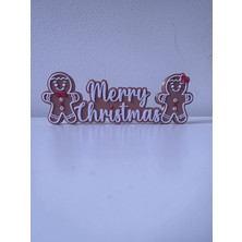 Çelik - Ticaret Zencefilli Kurabiye Merry Christmas Yazılı Yılbaşı Dekoratif Süs