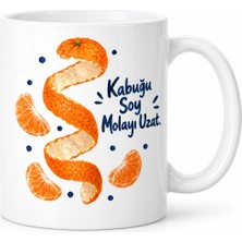 Çelik - Ticaret Mandalina Molası Tasarımlı Porselen Kupa - Model 437