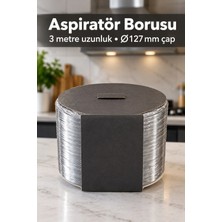 Ism Prime 3 Metre Uzunluğunda Gümüş Renkli Telli Aspiratör Borusu - Lisinya