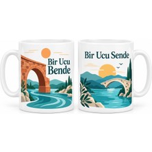 Çelik - Ticaret Iki Uç Bir Köprü 2'li Porselen Kupa Seti - Model 504