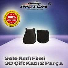 Moton Motosiklet Sele Kılıfı Fileli 3D Çift Katlı 2 Parça - Pulsar NS200 RS200 CBR125 R25 Uyumlu Konfor Kılıfı