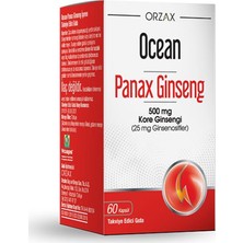 Orzax Ocean Panax Ginseng 500 mg 60 Kapsül
