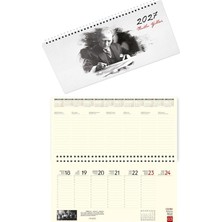 2027 Atatürk Sözler Haftalık Masa Takvimi Masa Sümeni Büyük Boy 33X16 cm
