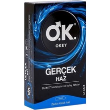 Okey 12'li Gerçek Haz Prezervatif Kolay Takılan BioFIT Teknolojisi ile Üstün Konfor