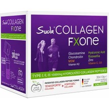 Suda Collagen Fxone Elma Aromalı Toz Saşe 30 x 13 gr - Kolajen Peptit Takviye Edici Gıda