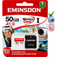 Eminsdon 50GB Hafıza Kartı Ev Araç Güvenlik Kamerası Uyumlu Telefon Tablet CLASS10