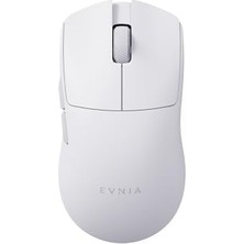 Mey İthalat Evnıa Serisi SPK9718 Bluetooth Dual Mod Kablosuz Optik Oyuncu Mouse, 30000 Dpı, 6 Tuşlu, Beyaz
