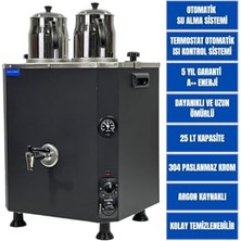 Mey İthalat Tıtanıum 2 Demlikli Çay Kazanı (Elektrikli)