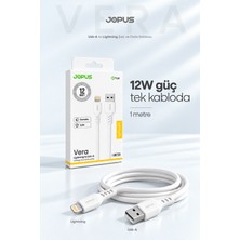 Jopus iPhone Uyumlu USB To Lightning Şarj Kablosu 1m Beyaz Standart