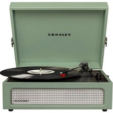 Mey İthalat CR8017B-SA Voyager Vintage Taşınabilir Vinil Plak Çalar Pikap, Bluetooth Giriş/çıkışı ve Dahili Hoparlörler, Sage
