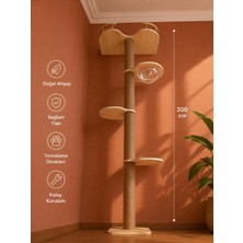 Mey İthalat Modern/lüks Kedi Kulesi, Kedi Evi ve Tırmalama Kulesi, Kedi Oyun Kulesi, Kedi Tırmalama Kulesi (2mt Yükseklik)