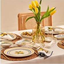 Mey İthalat Lemoncello Porselen 26 Parça 6 Kişilik Kahvaltı Takımı