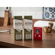 Mey İthalat Astra Platinum Çift Taraflı Yaprak Jilet 200 Adet (2 Kutu) + I.h.a. Kalem Kantaşı 12'li Set (Klasik Tıraş Seti)