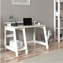 Mey İthalat Country Ergonomik Çalışma Masası, Modern Bilgisayar Masası - Beyaz