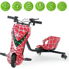 SIMATE Elektrikli Drift Scooter | Bluetooth Hoparlörlü | 250W Motor Gücü | Hız Kademe Ayarı | 50 kg Taşıma Kapasitesi | koruma Seti Hediye