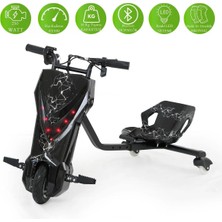 SIMATE Elektrikli Drift Scooter | Bluetooth Hoparlörlü | 250W Motor Gücü | Hız Kademe Ayarı | 50 kg Taşıma Kapasitesi | koruma Seti Hediye