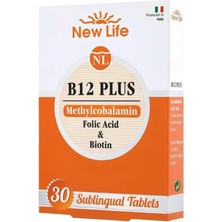 New Life B12 Plus Methylcobalamin 30 Tablet Vitamin ve Mineral İçeriği ile Türkiye Menşeli