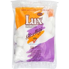 Lüx Lux Makyaj Pamuk Top 50 Adet 100% Saf Pamuktan Üretilmiş Hijyenik Kullanım İçin İdeal